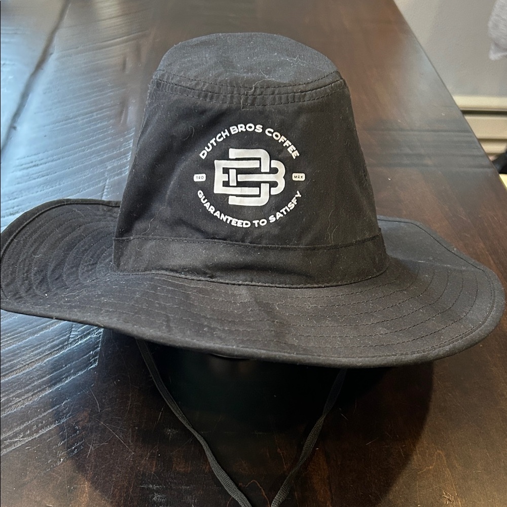 Dutch Bros Black Wide-Brim Buckets Hat Size L/XL
